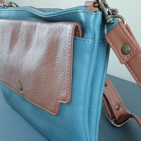 SERRV - Two Tone Leather Crossbody Bag - Picture 3 of 5